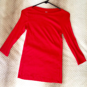 Uniqlo Boat Neck 3/4 Sleeve Top